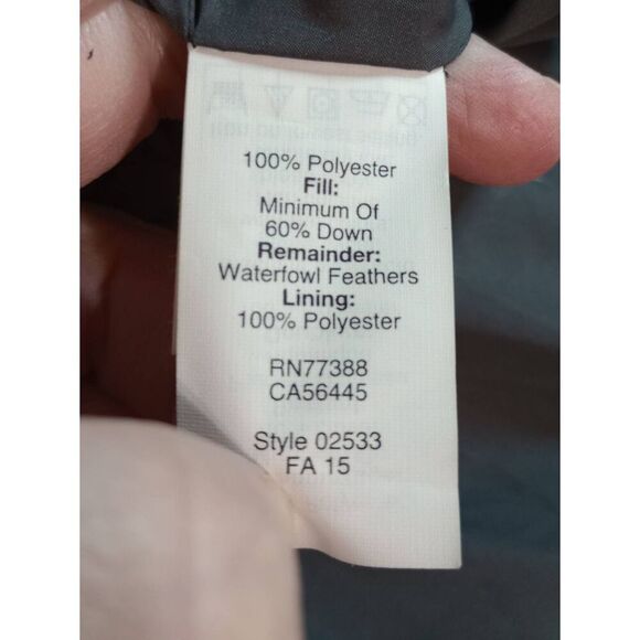 J Crew Vest Ladies Medium Gray Herringbone Puffer Down Filled‎ - Picture 6 of 7